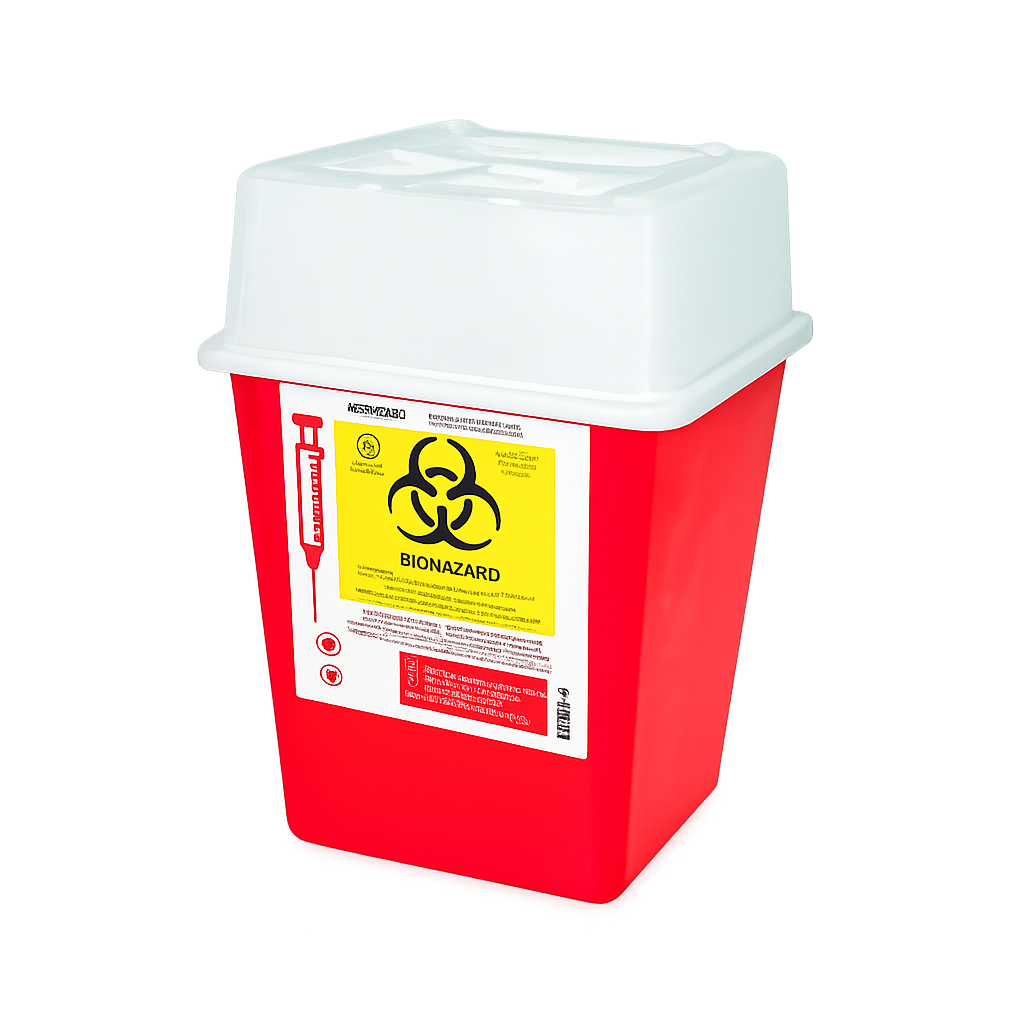Recolector RPBI rojo PC-2 para residuos punzocortantes
