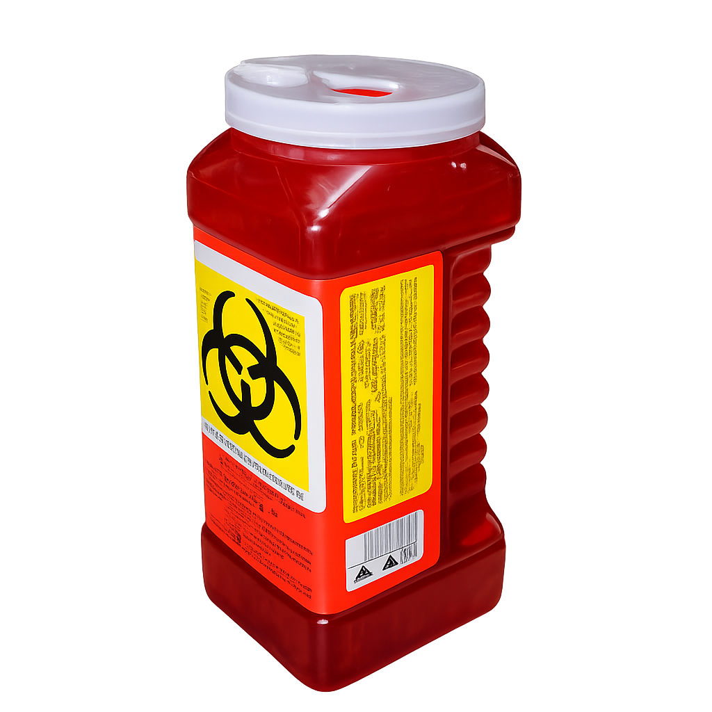 Recolector RPBI rojo PC-3 para residuos punzocortantes