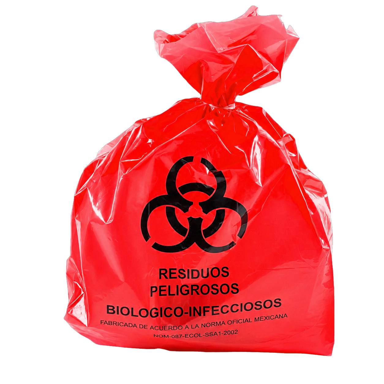 Bolsa RPBI roja para residuos biológico-infecciosos